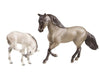 Stablemates Grulla Horse & Foal Model Breyer 