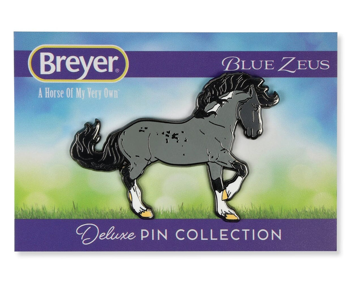 Blue Zeus Deluxe Enamel Pin | Retired — BreyerHorses.com