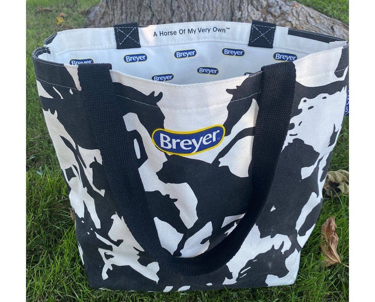 Breyer Black & White Collage Canvas Tote Bag | Retired