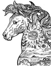 Decorative Mustang Coloring Page