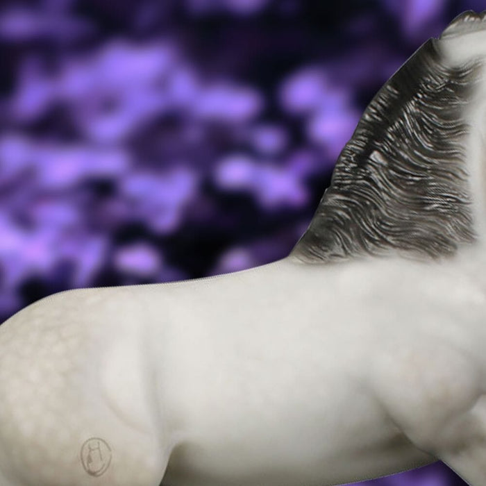 Diablo DC model on purple glitter background