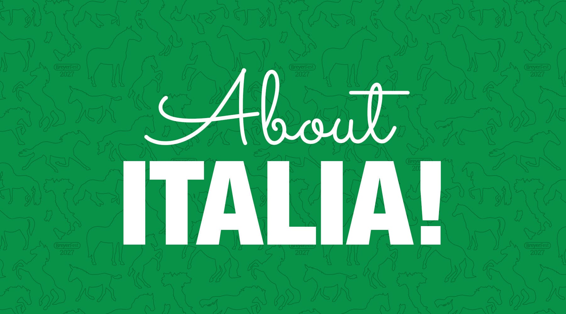 Welcome to Italy!