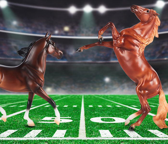 Score Some Savings! - two models on a football field