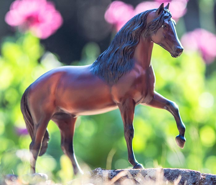 Spring Super Sale featuring a Breyer Model with Spring flowers in the background