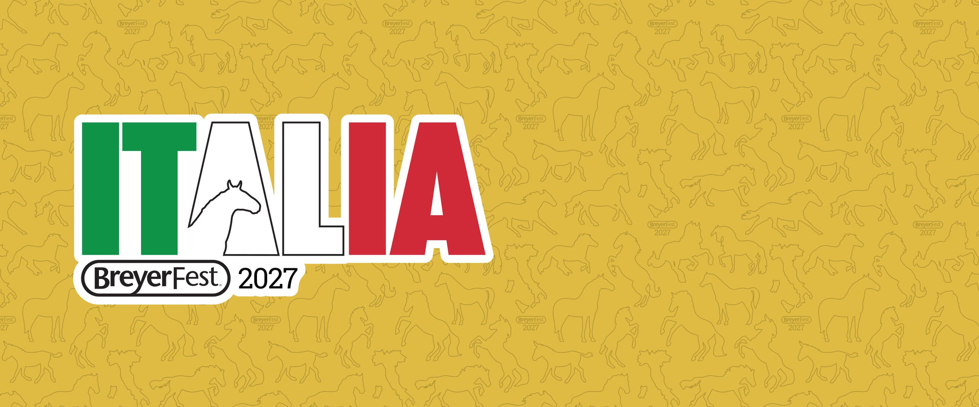 BreyerFest 2027 Italia Logo on a yellow background