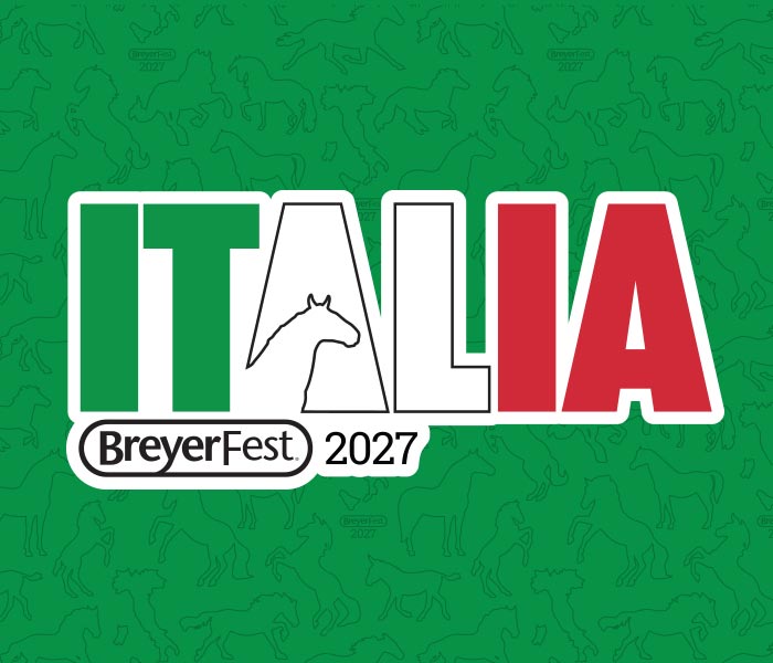BreyerFest 2027 Italia Logo on a green background