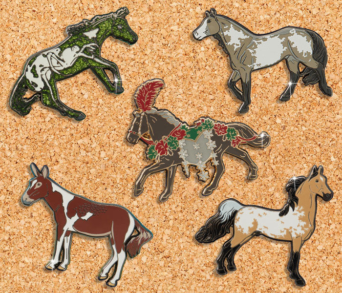 Collectable Pins on a corkboard