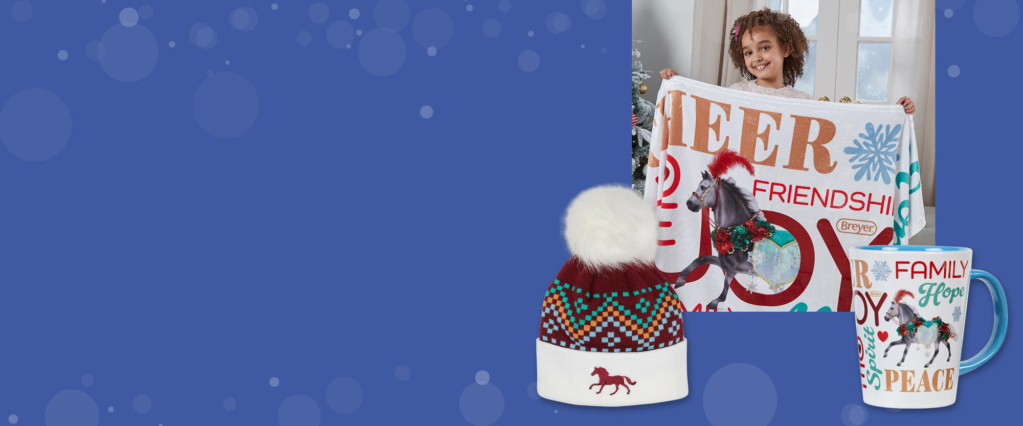 Holiday Gifts including blankets, hat, mugs and more