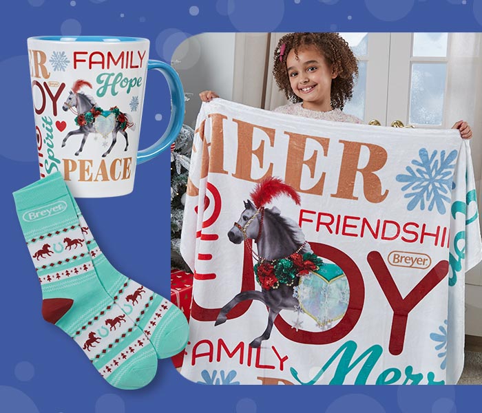 Holiday Gifts including blankets, hat, mugs and more