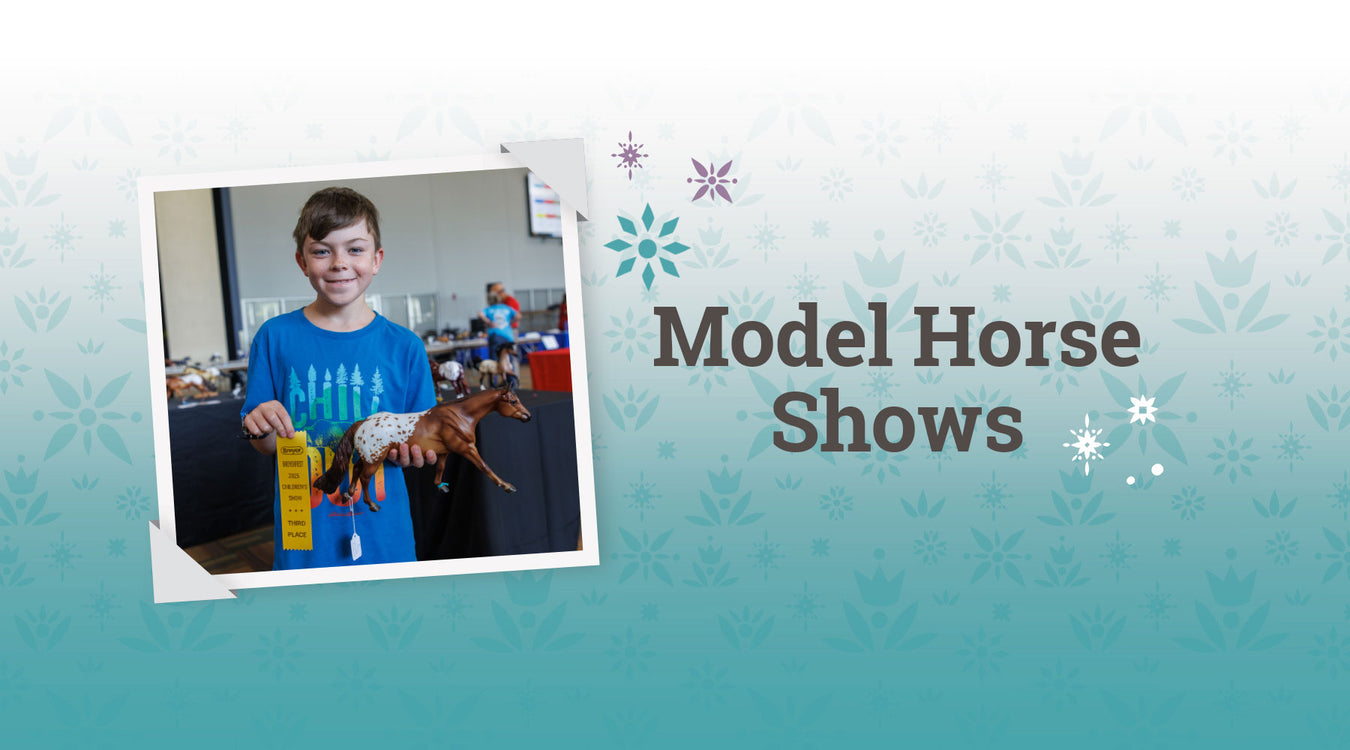 Model Horse Shows - A child showing a winning model at BreyerFest