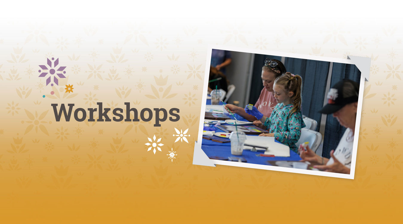 Kids participating at a workshop at BreyerFest