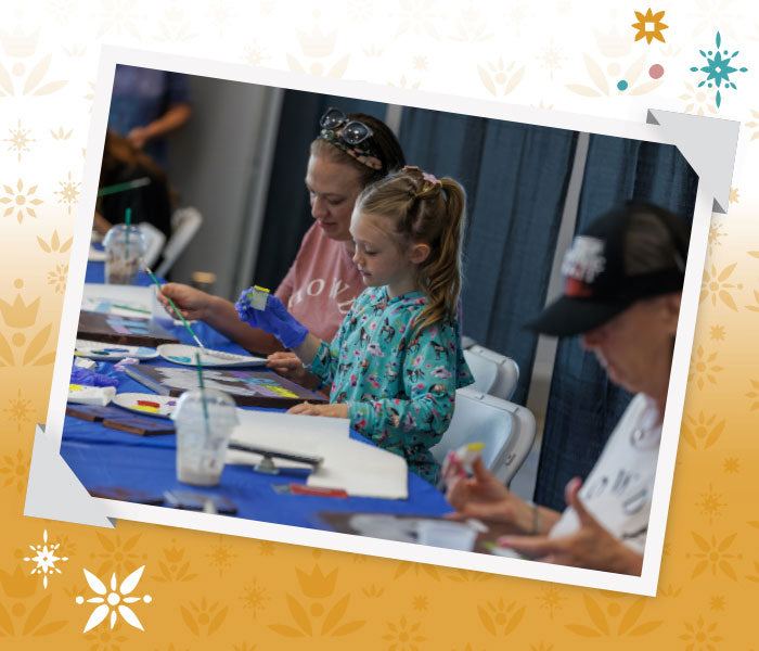 Workshops at BreyerFest 2026 - featuring attendees painting