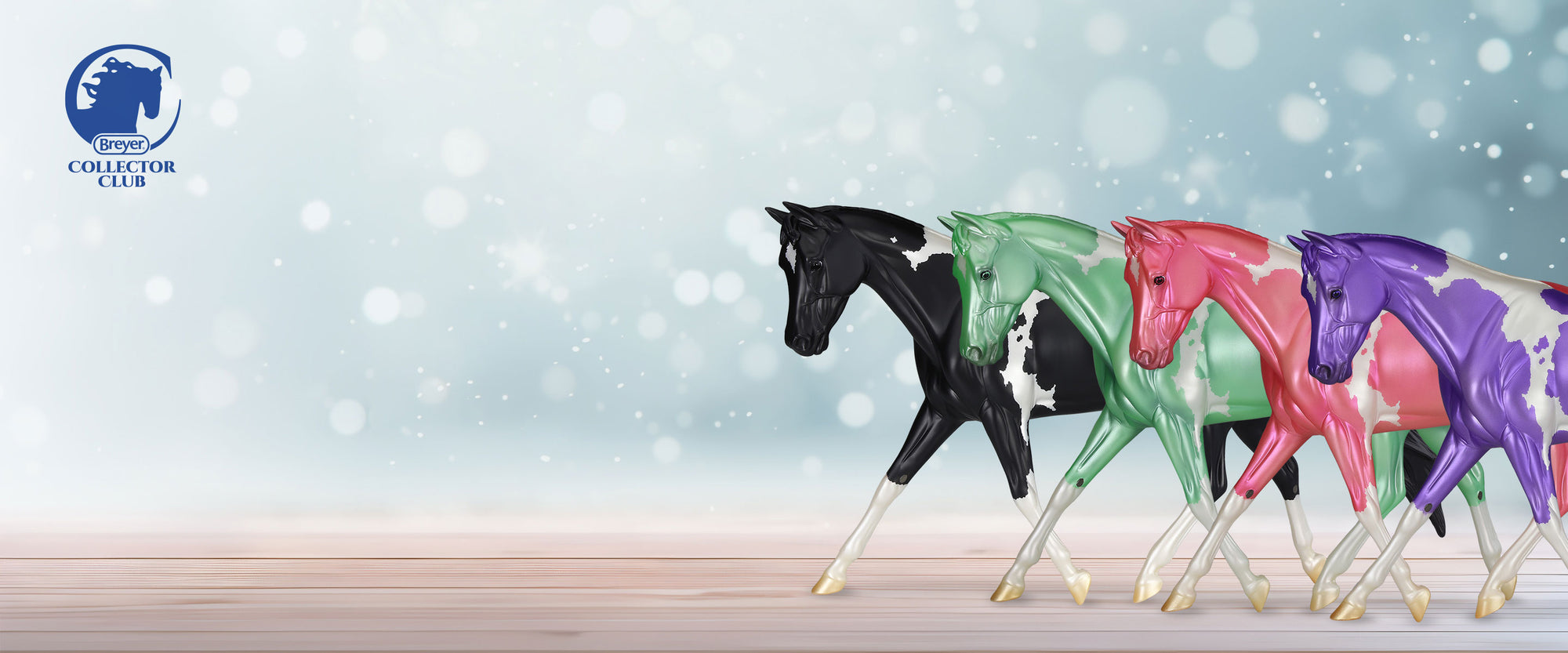 Merry Dancer – the 2025 Holiday Surprise – all 4 variations shown on a snowy blue background