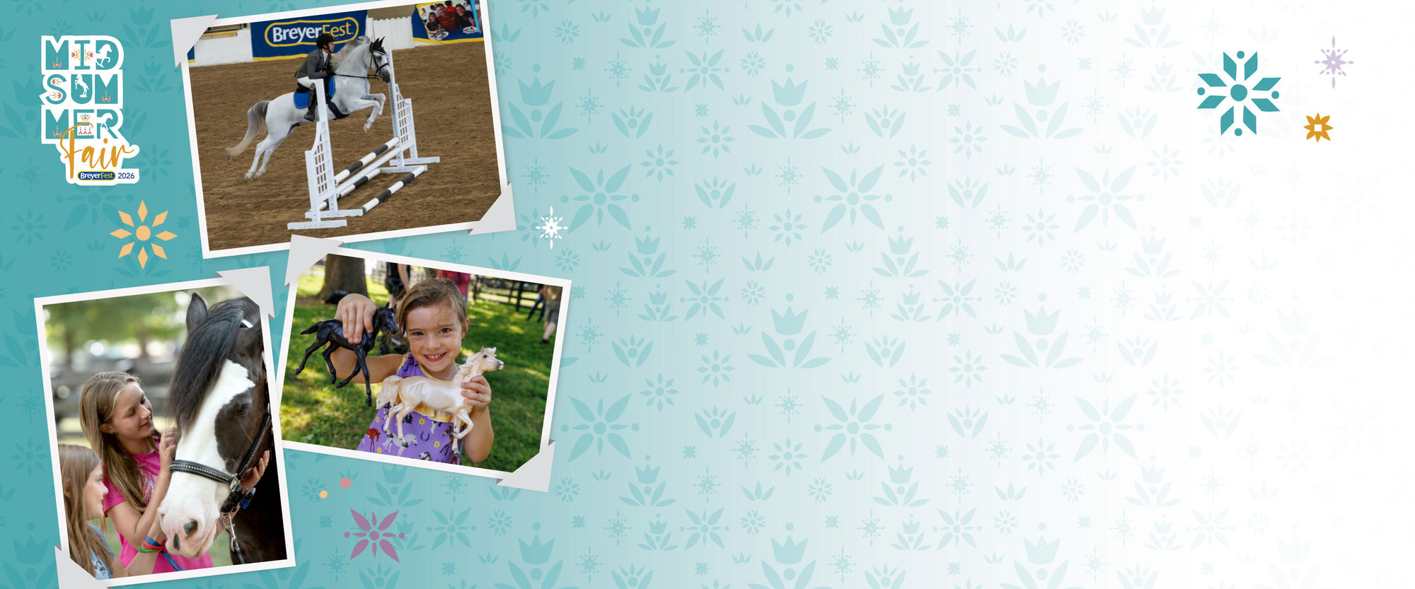 BreyerFest Tickets Are On Sale featuring inlaid images of BreyerFest