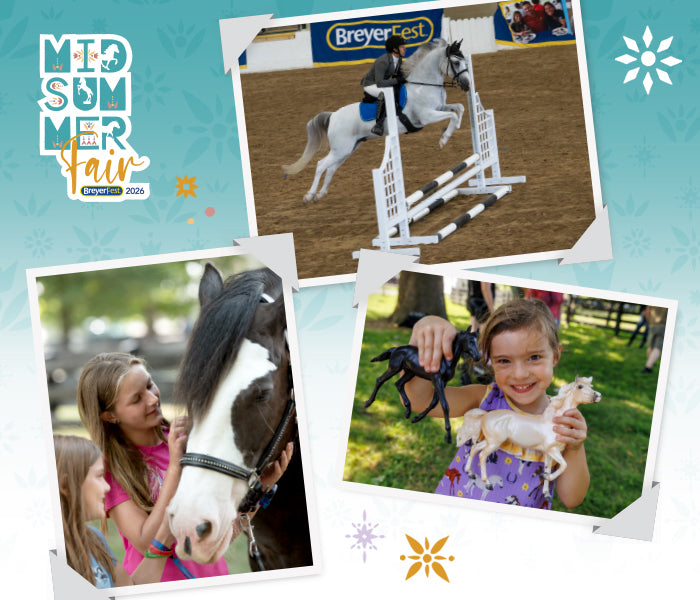 BreyerFest Tickets Are On Sale featuring inlaid images of BreyerFest