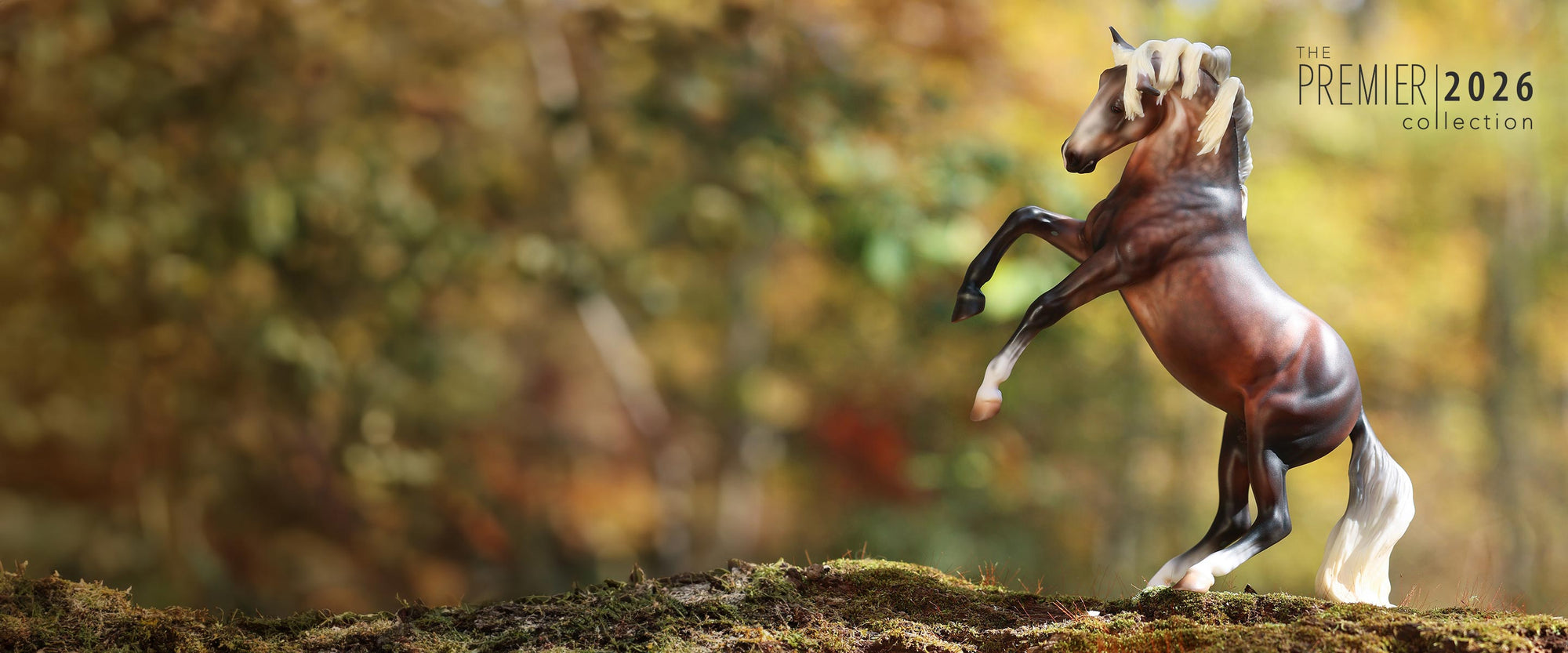 Model Standing on a mossy hill - rearing
