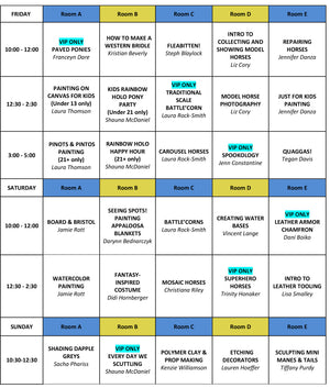 Workshops Schedule