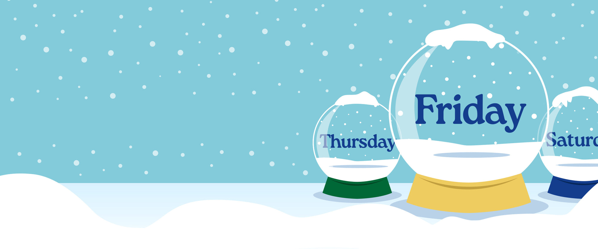 Daily Mystery Deal - Snow globe animation with Friday