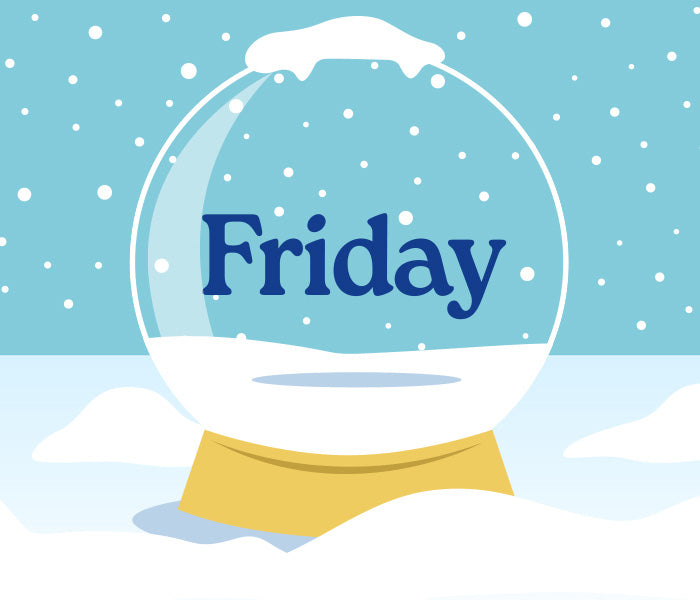 Daily Mystery Deal - Snow globe animation with Friday