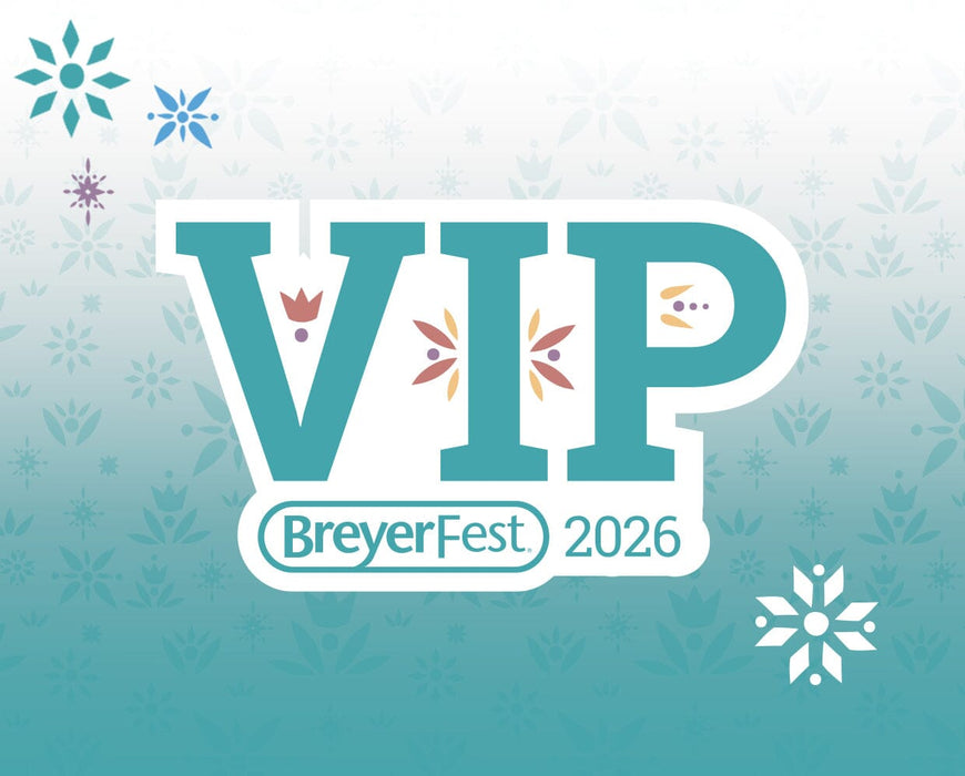 BreyerFest VIP Ticket with blue-green background