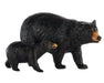 Black Bear and Cub Set in a white background facing right