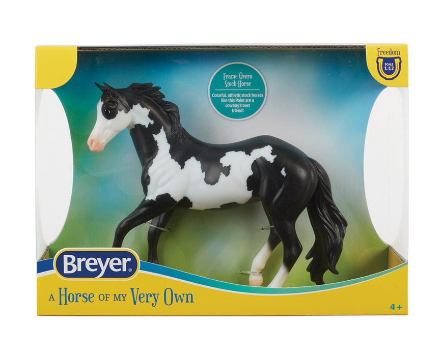 Black Frame Overo Stock Horse in packaging
