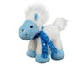 Blizzard | 2026 Holiday Plush with blue scarf on a white background facing left 