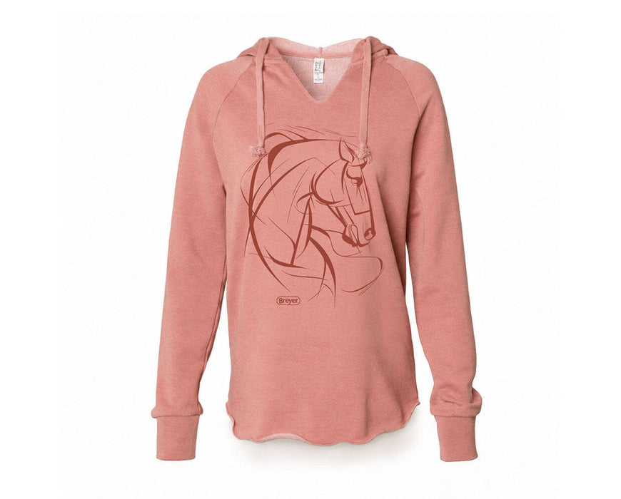 Breyer Dusty Rose Hoodie on a white background