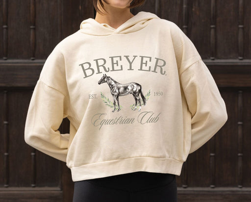 A model wearing the Breyer Equestrian Club Hoodie