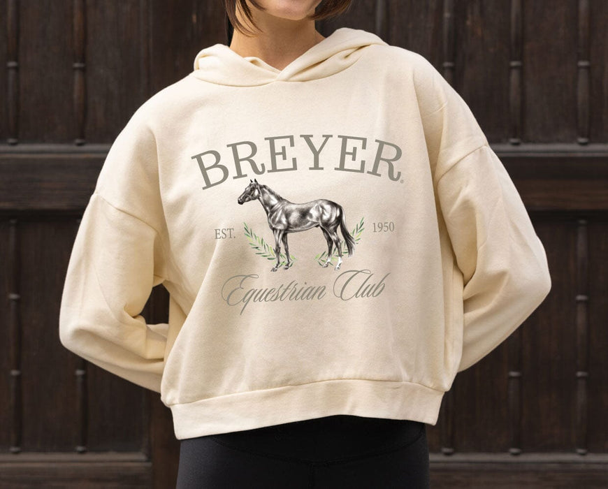 A model wearing the Breyer Equestrian Club Hoodie