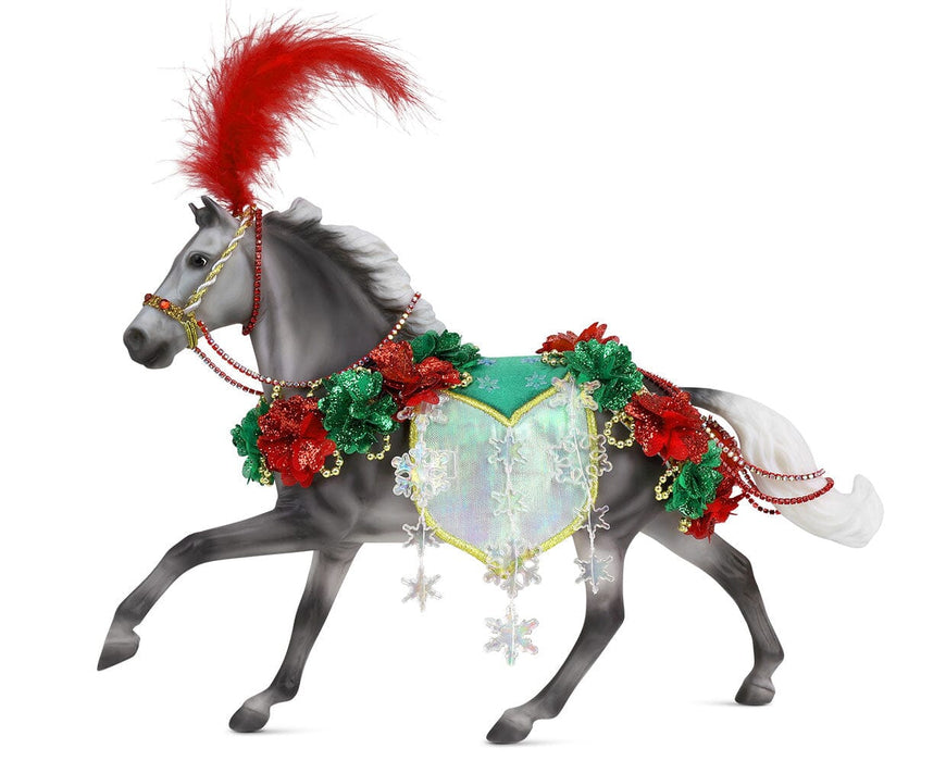 Christmas in Bloom | 2025 Holiday Horse on a white background