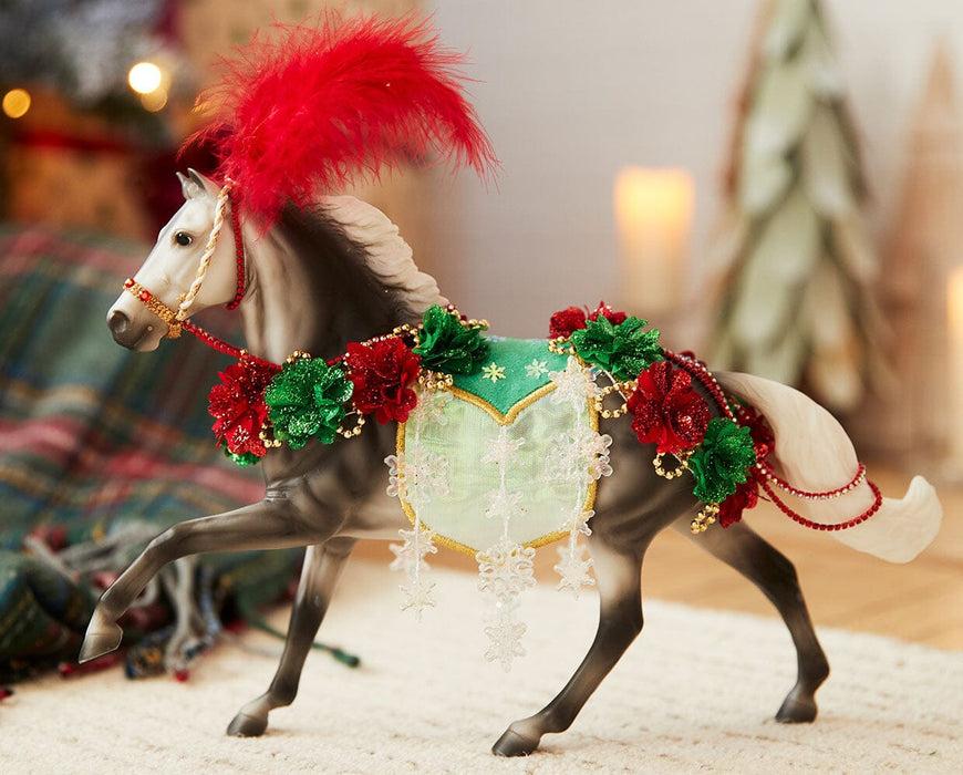 Christmas in Bloom | 2025 Holiday Horse on a holiday background