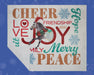 Christmas in Bloom Holiday Throw on Blue Background