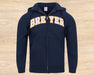 Collegiate Breyer Hoodie on wooden background
