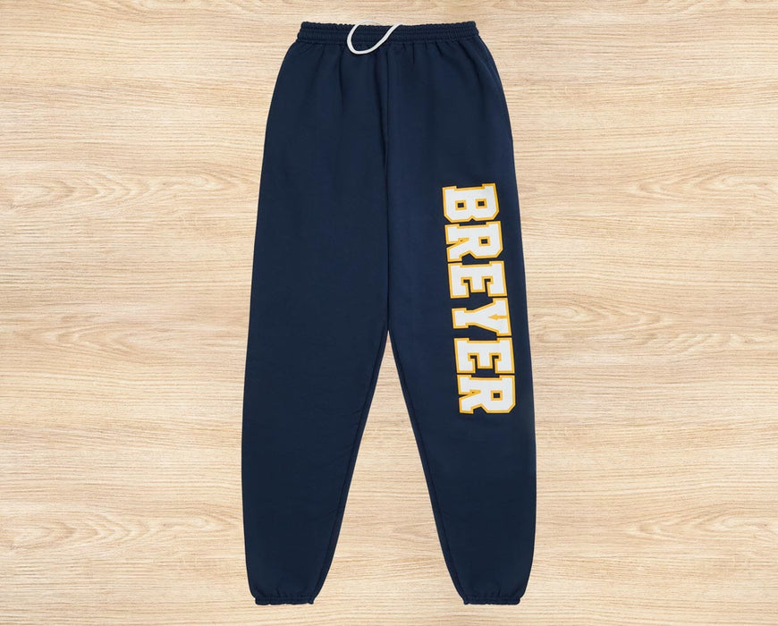 Collegiate Breyer Sweat Pants on wooden background