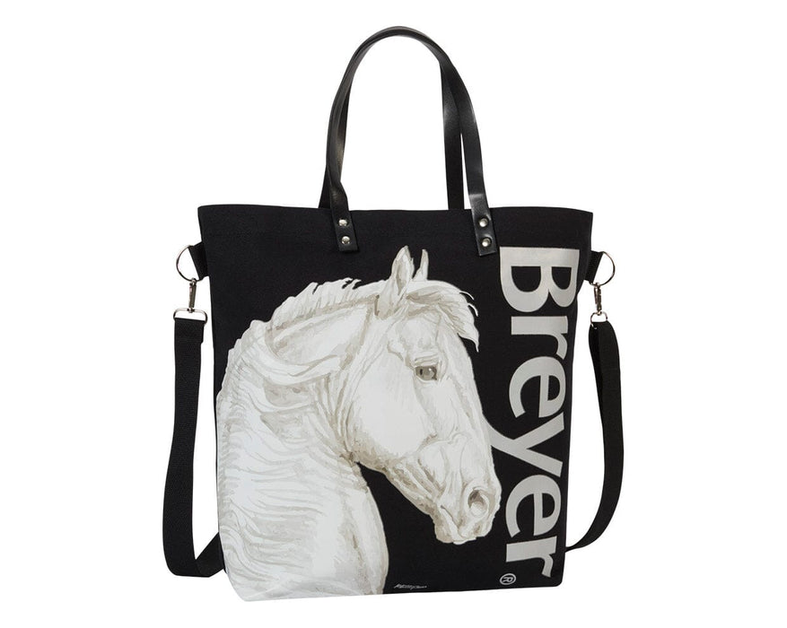 Dark Sketch Tote Bag - Breyer with Horse Image