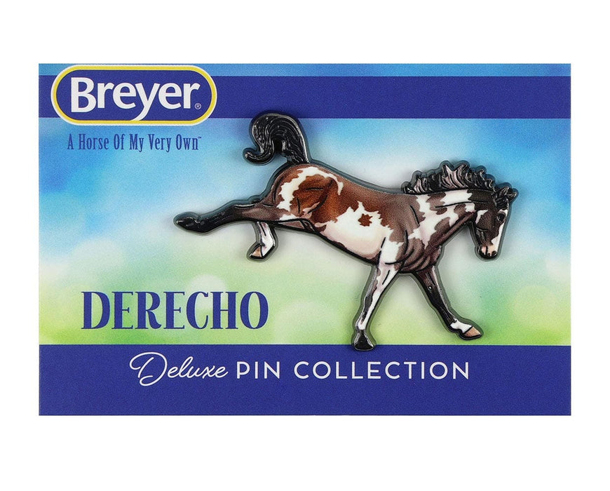 Derecho Deluxe Enamel Pin on baker packaging