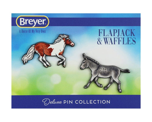 Flapjack & Waffles Deluxe Enamel Pin Set on baker packaging
