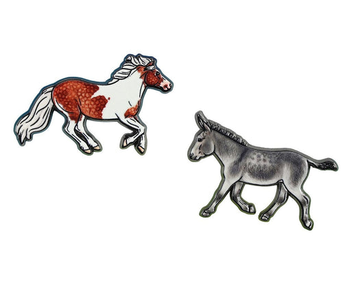 Flapjack & Waffles Deluxe Enamel Pin Set on white background