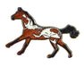 Fuego Halloween Horse pin on a white background