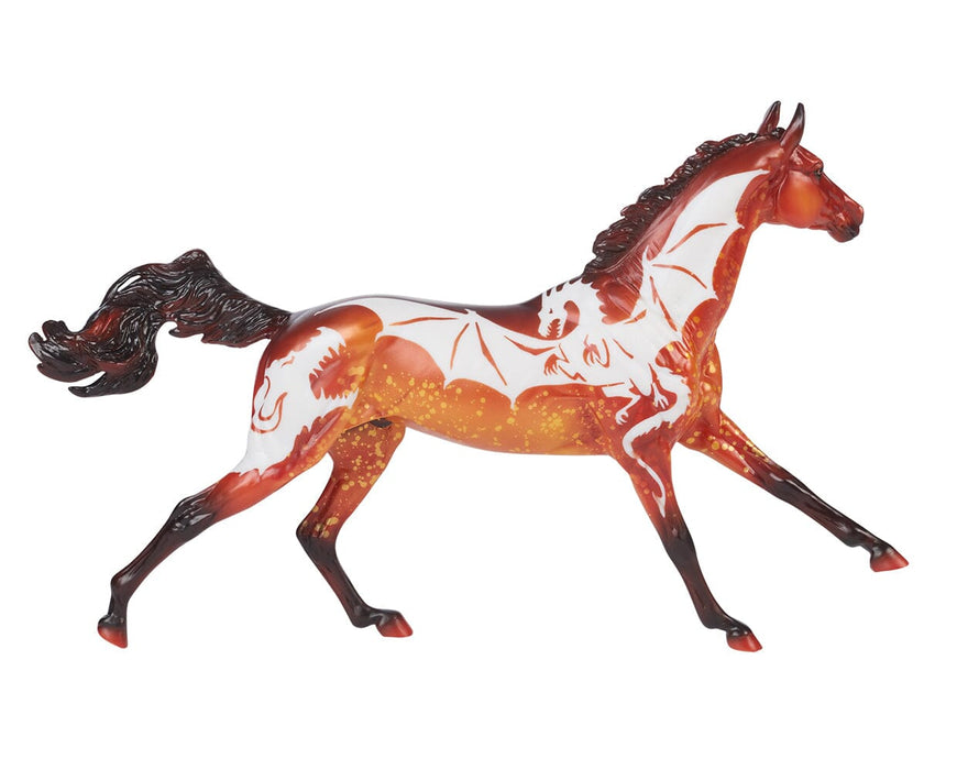 Fuego | Halloween Horse - facing right on a white background
