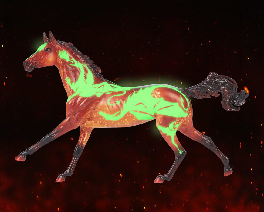 Fuego | Halloween Horse - glowing on a dark background