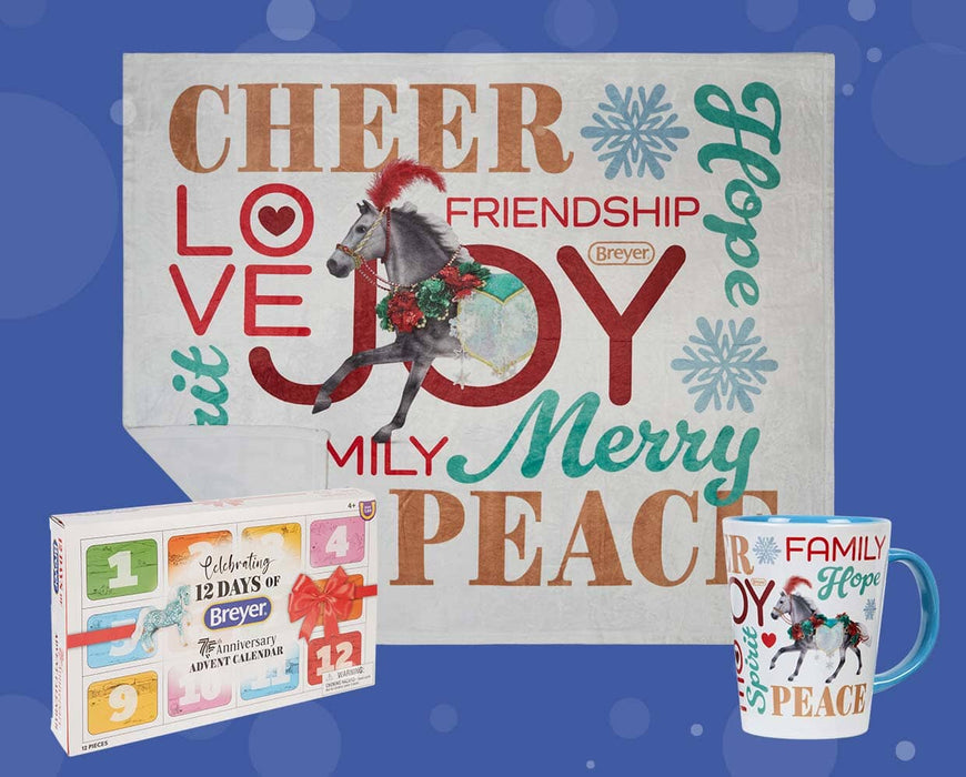 Holiday Home Value Bundle - featuring the 75th Anniversary Advent Calendar, Holiday Mug and Throw Blanket