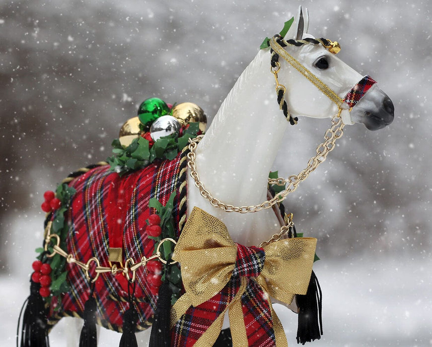 Holiday Homecoming | 2026 Holiday Horse on a snowy background