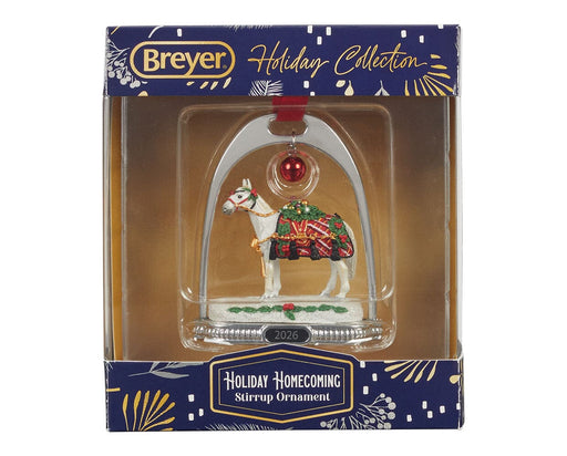 Holiday Homecoming | 2026 Stirrup Ornament in packaging