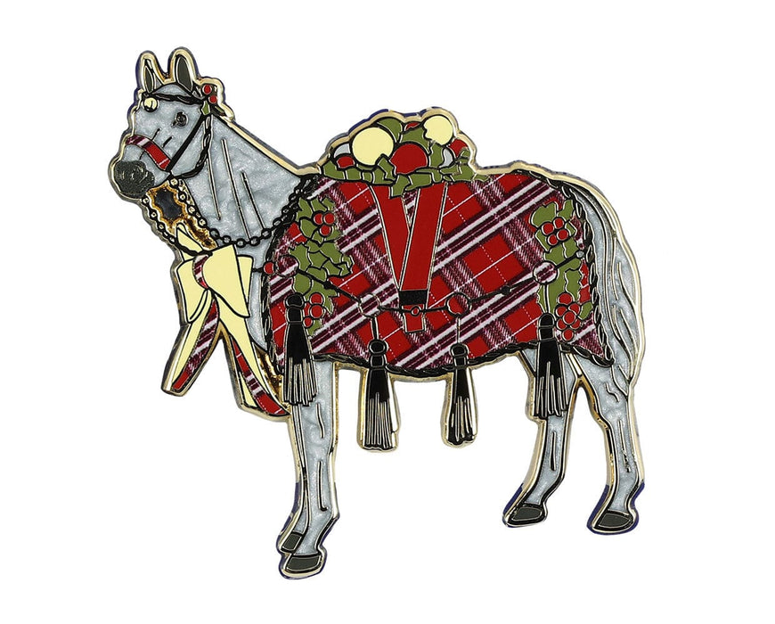 Holiday Homecoming Deluxe Enamel Pin on white background