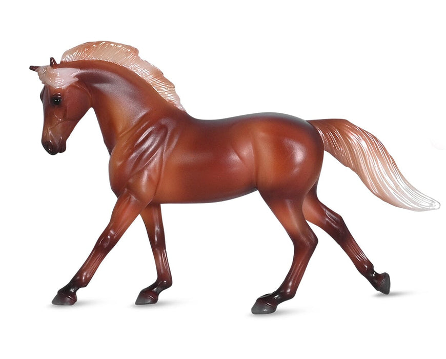 Horse Foal Surprise | Peaceful Gardens - Silver Bay Mare on white background