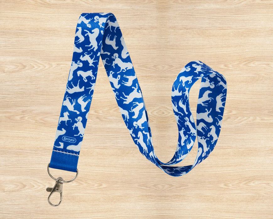 Lanyard | Blue with White Horses Gifts Breyer 