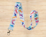Lanyard | Multi-Colored Horses - on wooden background