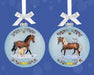 Morgan & Friends | 2025 Artist Signature Ornament - on blue background